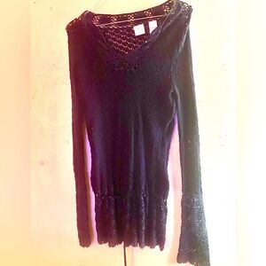 Emma James Black Lightweight Sweater, Size MP